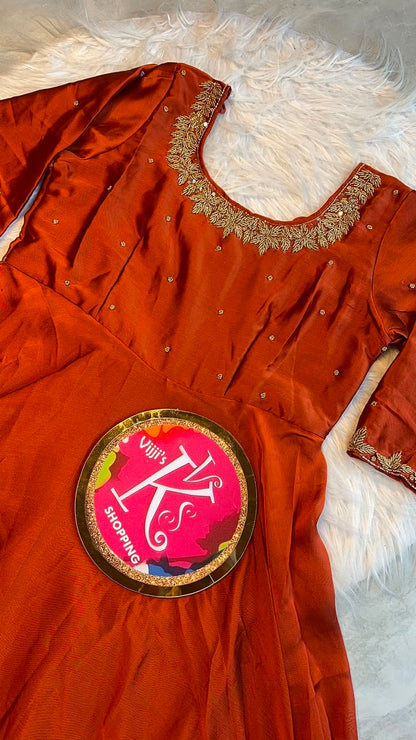 Rangoli silk festival traditional Gowns