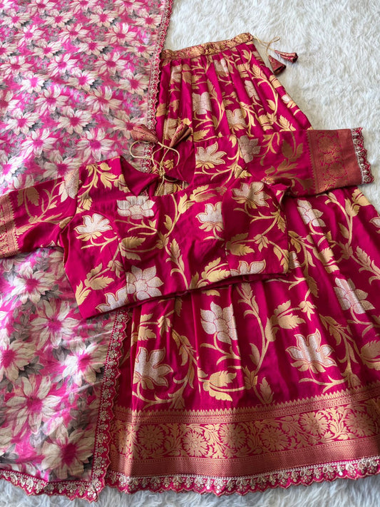 Soft Khadi crepe Designer Lehenga