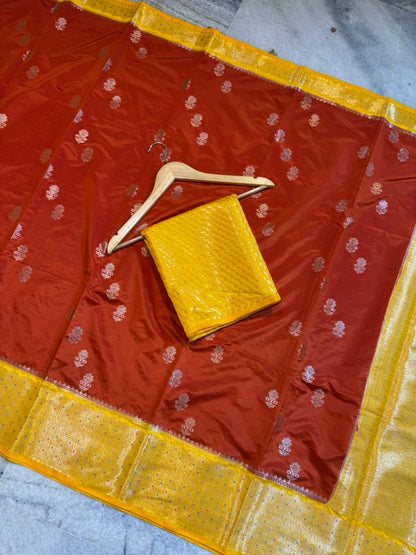 Banarasi katan zari soft fab budget sarees