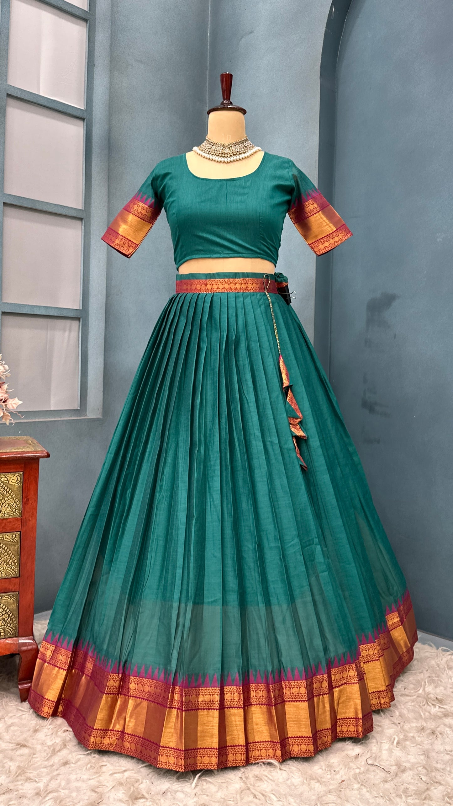 South cotton Jahnavi Kapoor inspired lehenga