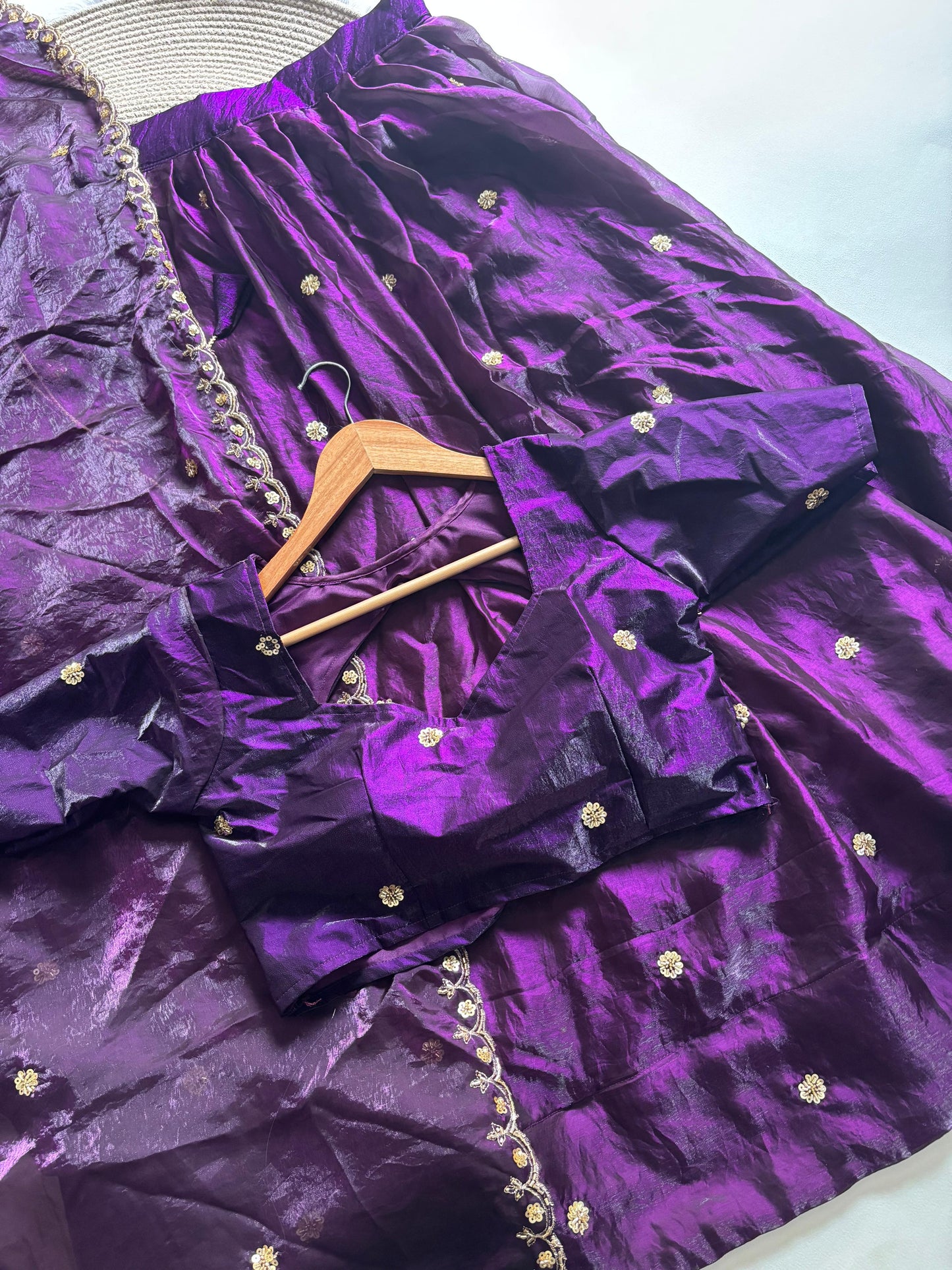 Pure premium silk lehenga  with Unstitched blouse