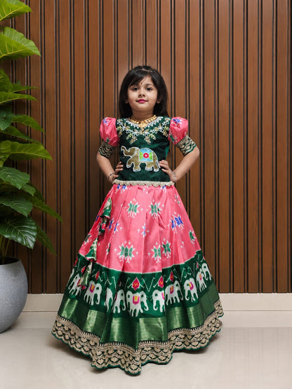 Kids ikkat style cute wear sets
