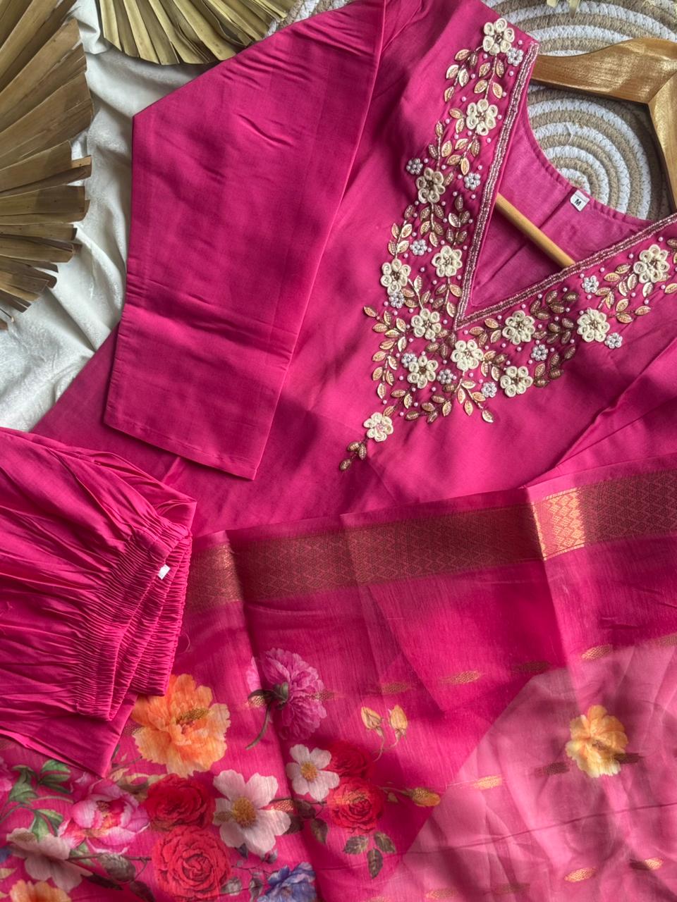 Office wear Chanderi kurti sets