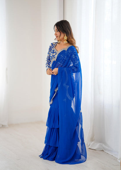 Perfect for parties, festive wear trendy  saree & classy evening events
