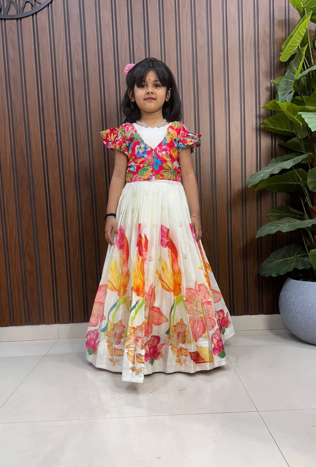 Kids position viscos silk gowns with Coat