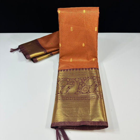 Viral vintage semi premium soft silk Gadwal saree