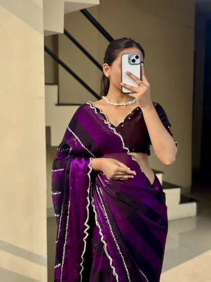 Trendy Cutdana Raymond work trendy duel colour saree