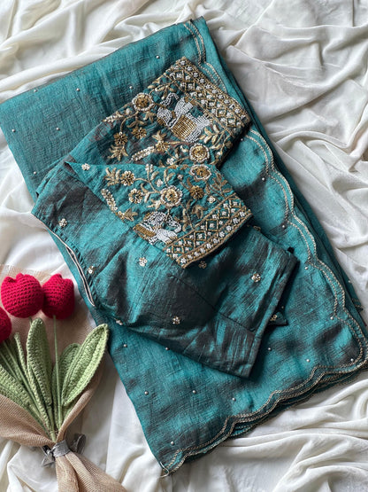 Beadspromax Saree with stitched Blouses Budget sarees