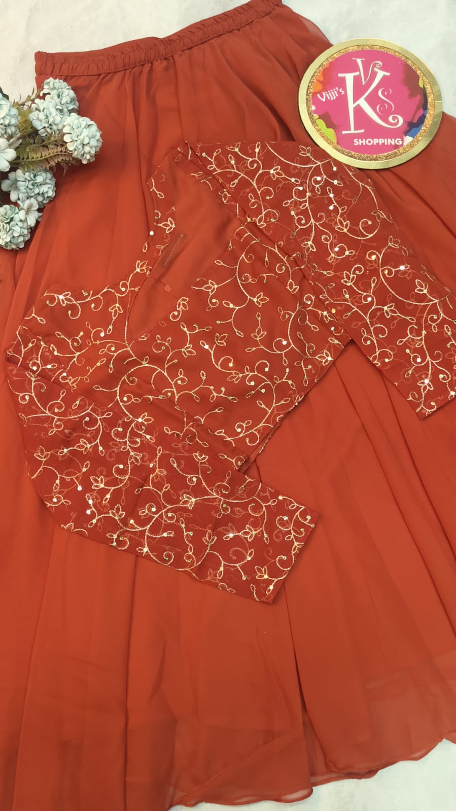 Crop top style (Anarakali ) gown stylish work sets