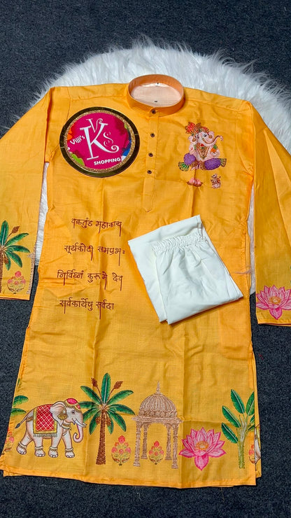 Gents Ganesh Chaturthi special kurta sets