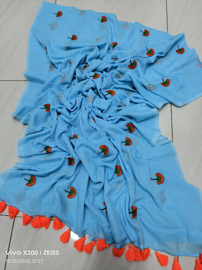 Budget Friendly Mul cotton Handloom Saree