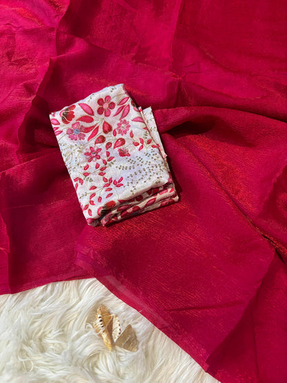 Two tone  space  silk budget Desginer sarees