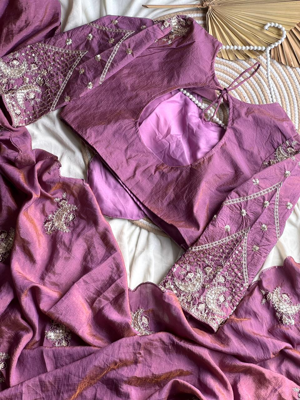 Sana Pro Silk with Masterpiece Coding Work with stitched blouse