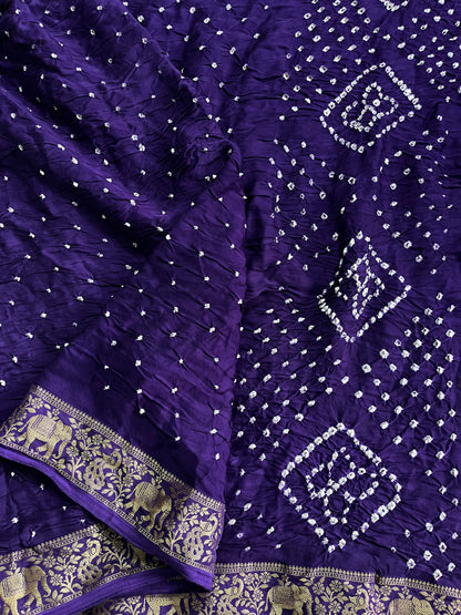 Premium Bandhani Jaipuri hand dying saree