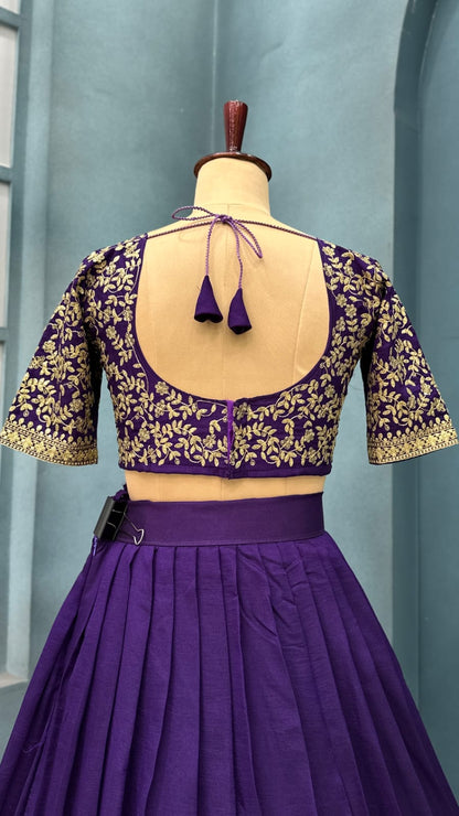 Vichitra silk Designer lehenga