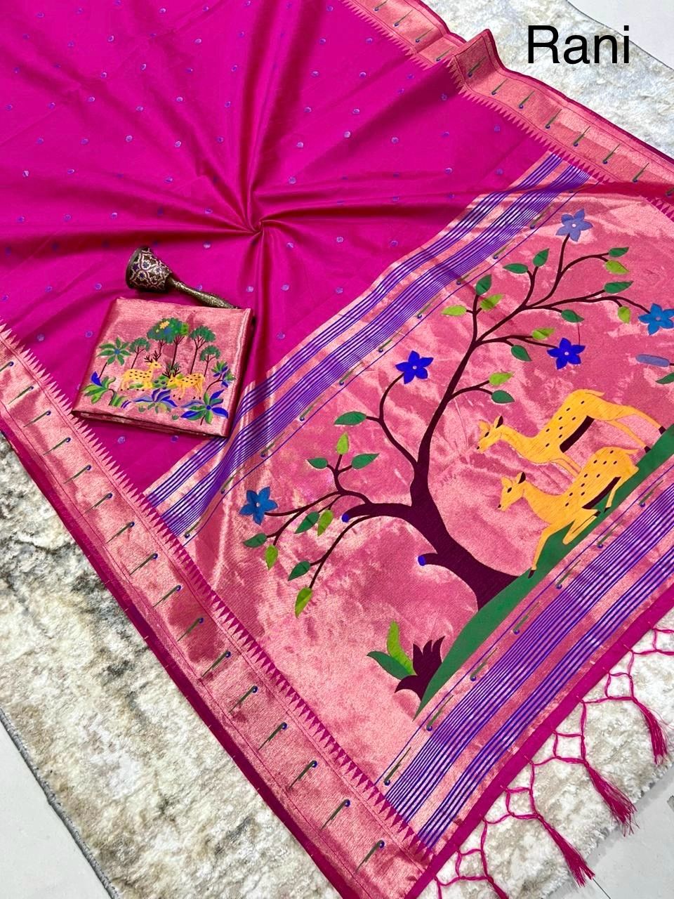 Budget paithani rich zari classic sarees