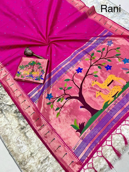 Budget paithani rich zari classic sarees