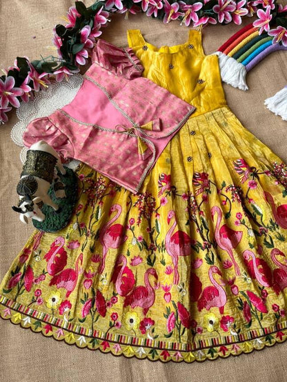 Kids Party wear Gowns with Coat