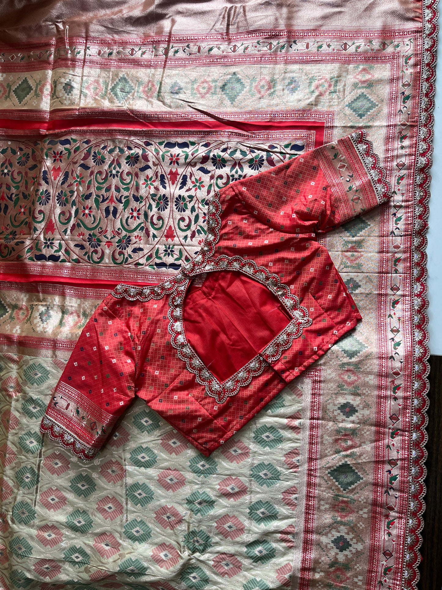 Banarasi Pattu saree luxe with stitched Blouse