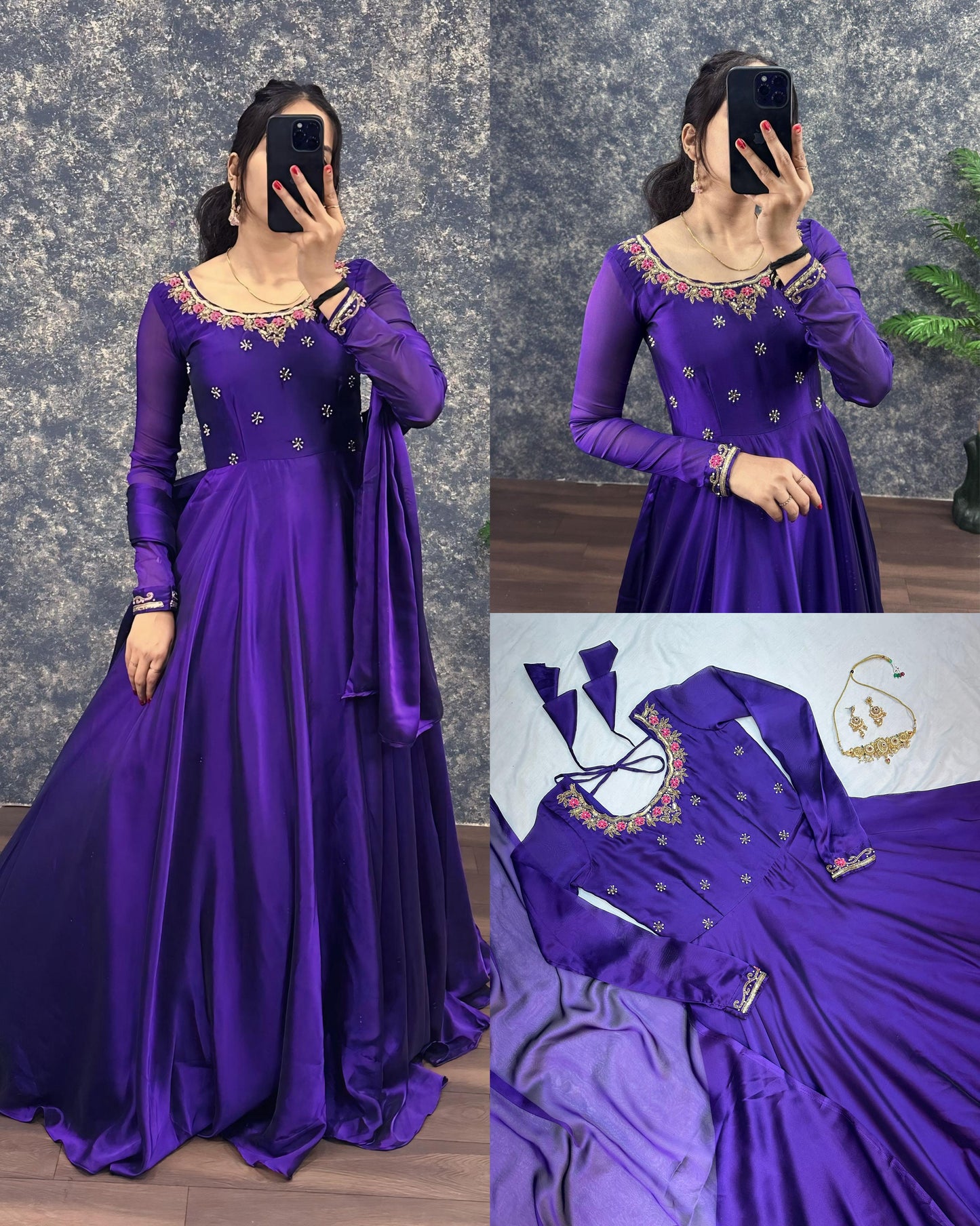 Rangoli classic work gowns