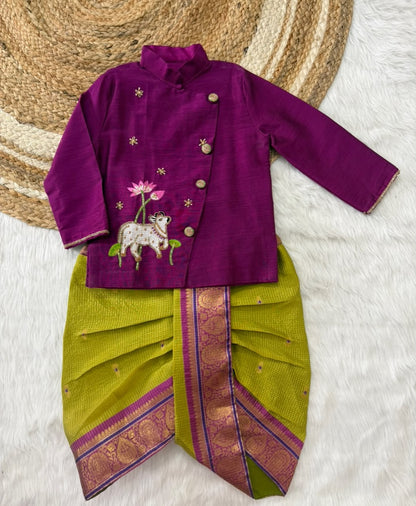 Baby girl cute set with brother kurta set combo