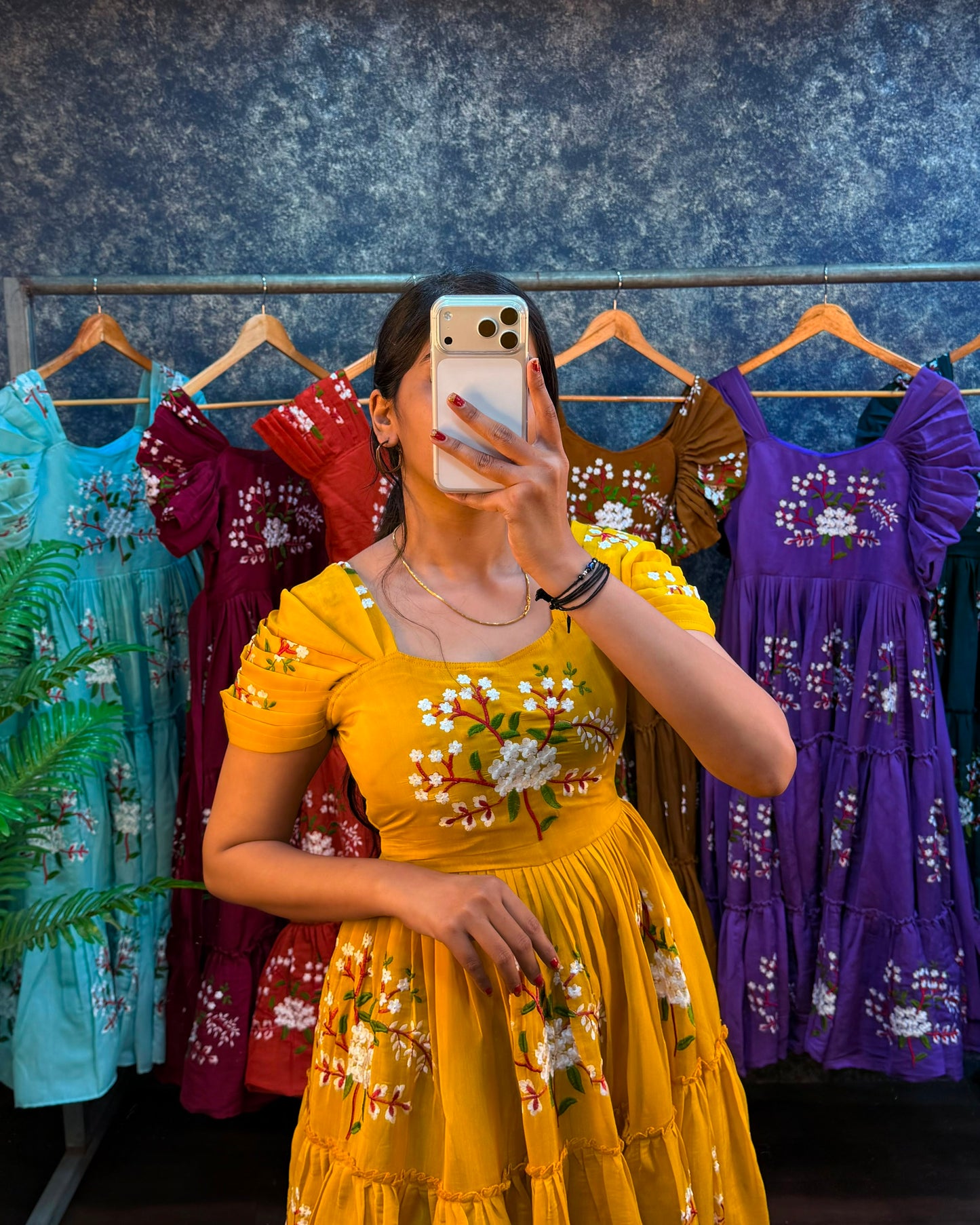 South mull cotton embroidery cafe gowns