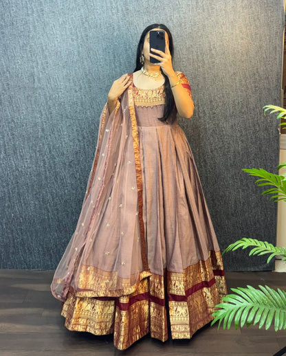 Narayana Silk Butterfly Desginer Classic Gowns