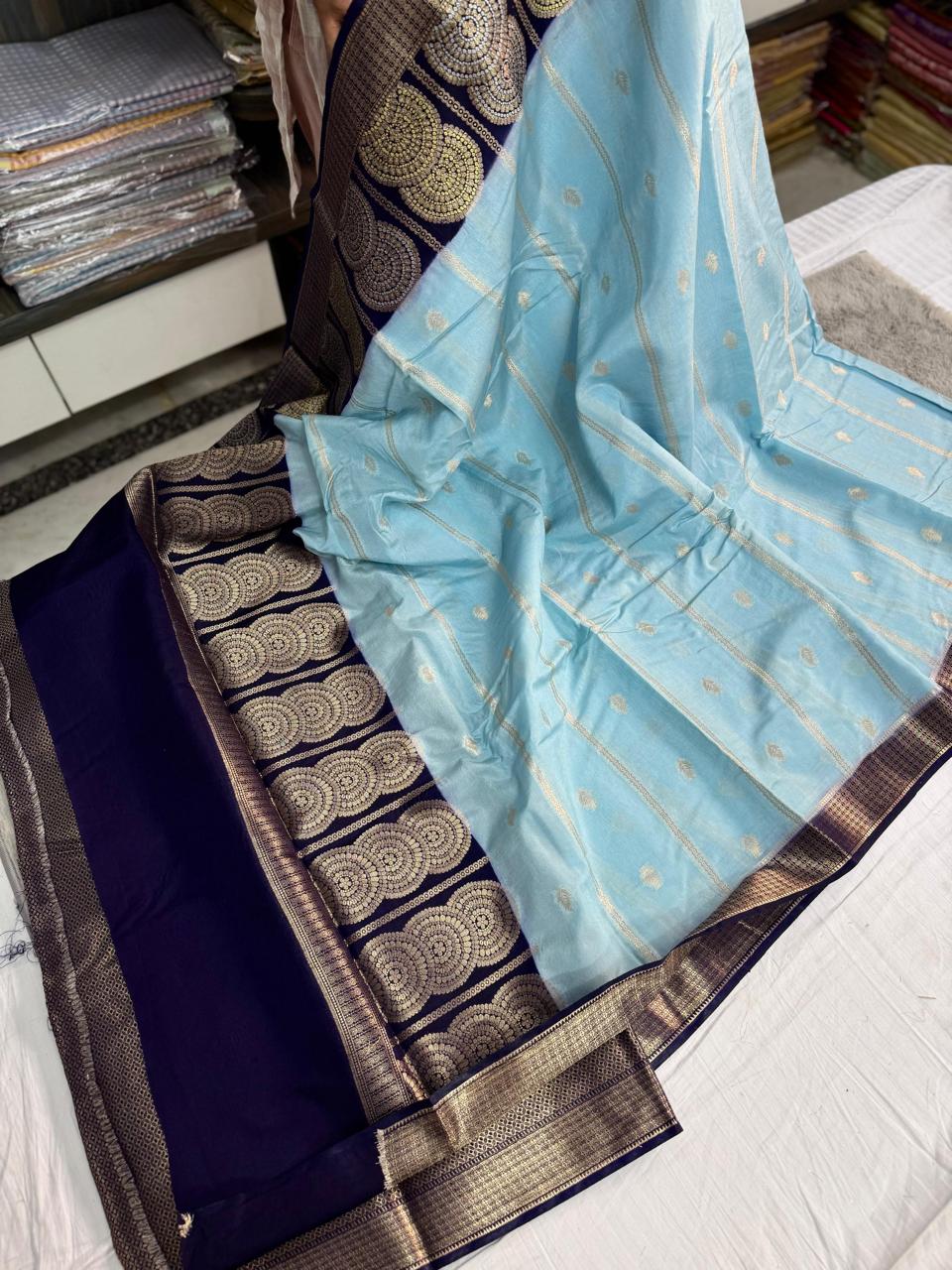 Green Rao mango Sankranthi special minakari saree
