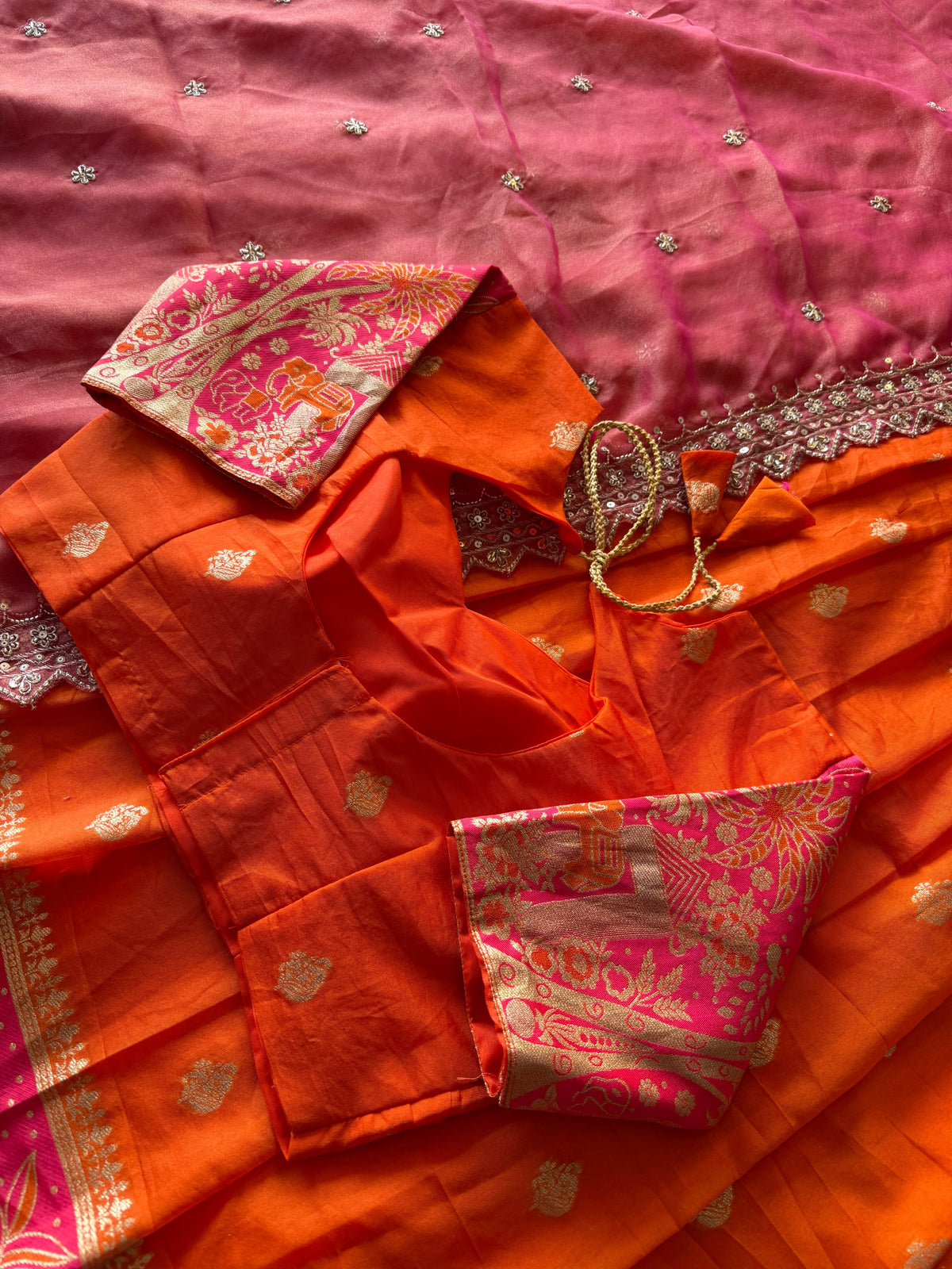 Elephant theme lehenga designer paithani weaving set