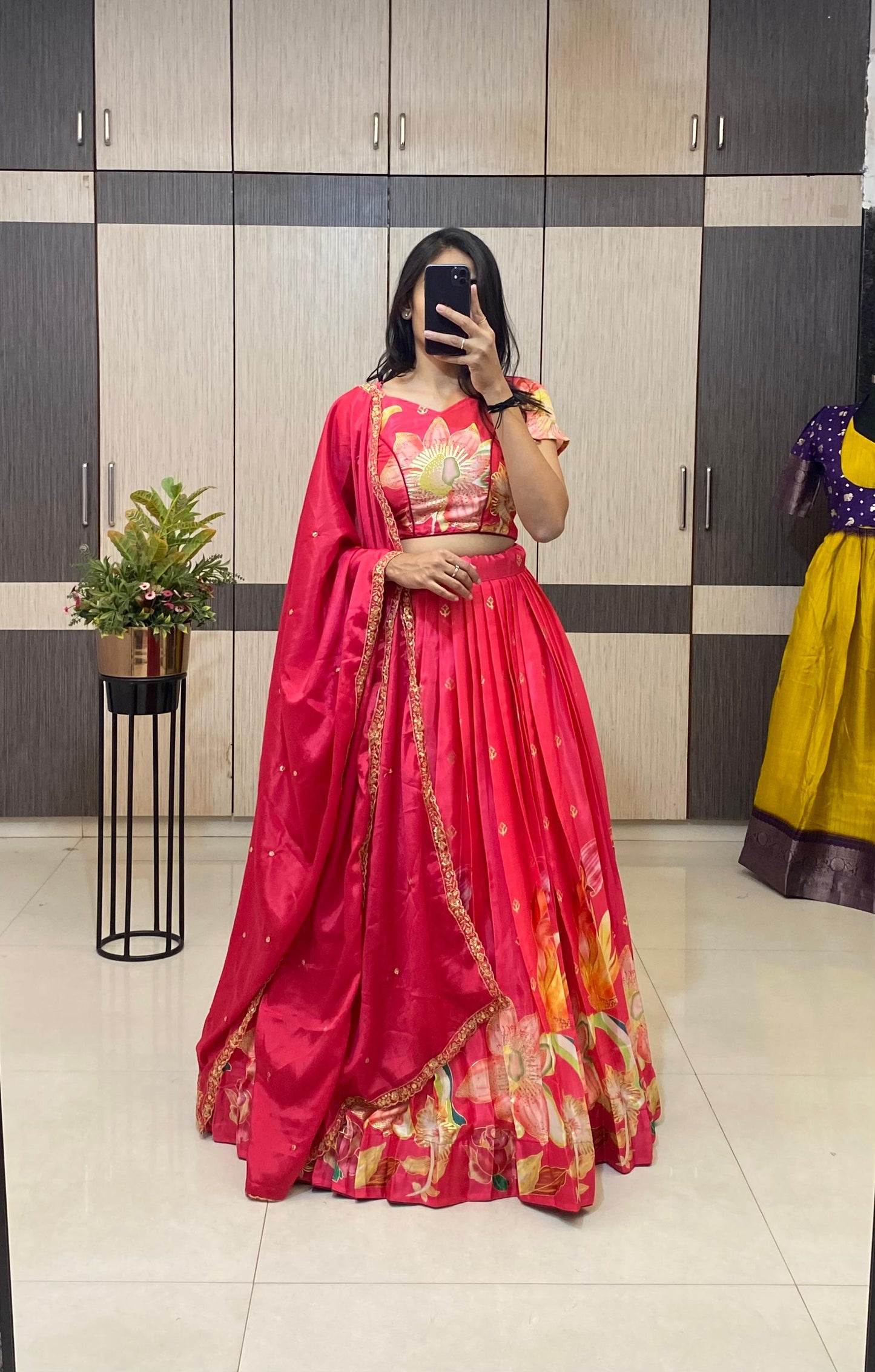 Position folk silk royal look lehengas
