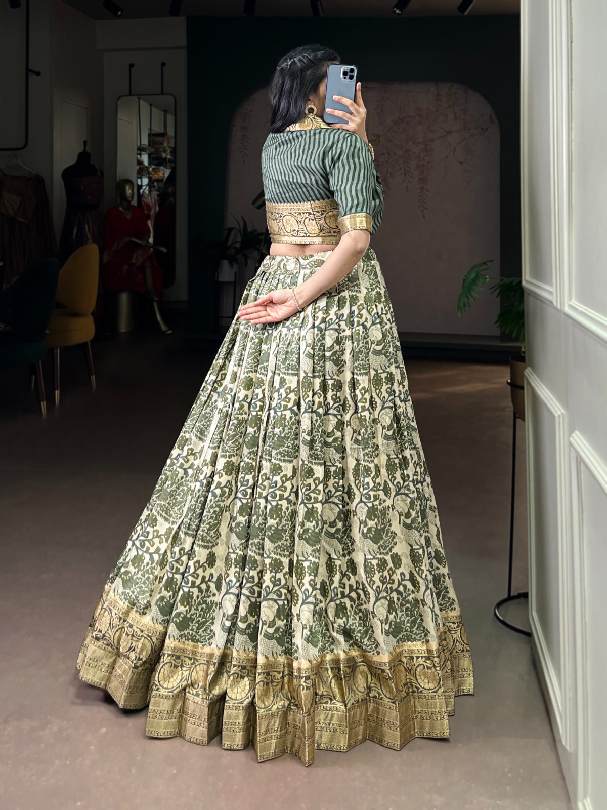 Co-ord Set Lehenga royalty tasar silk  set