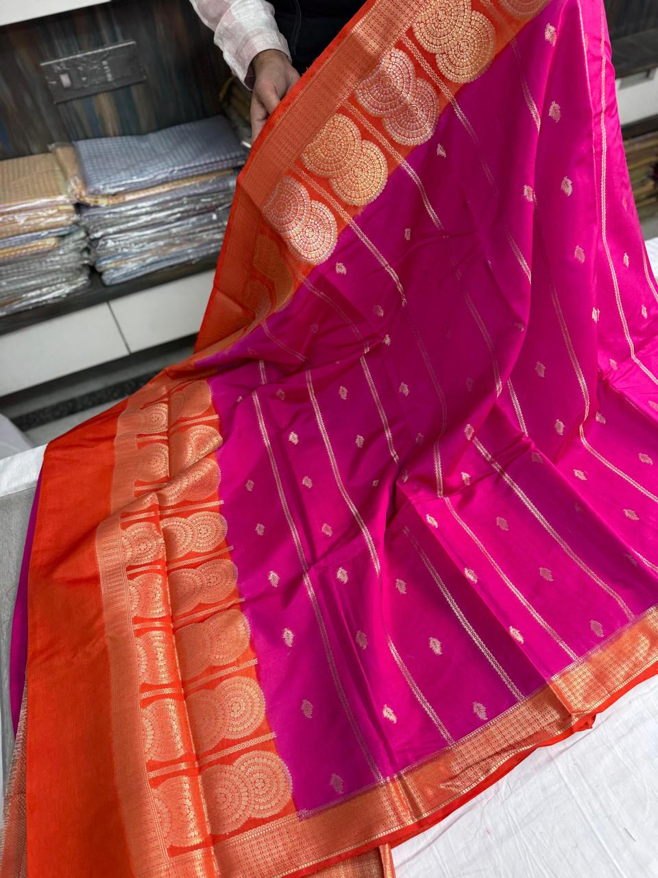 Green Rao mango Sankranthi special minakari saree
