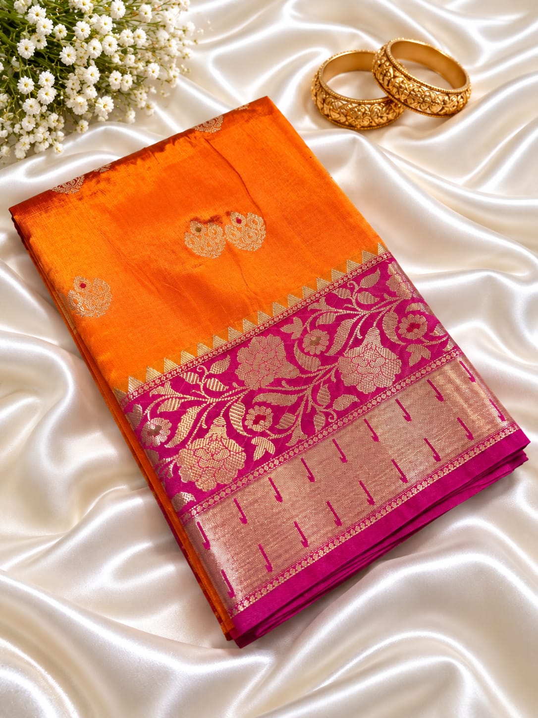 Juhmki series Banarasi katan soft silk sarees