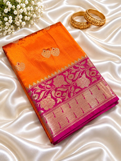 Juhmki series Banarasi katan soft silk sarees
