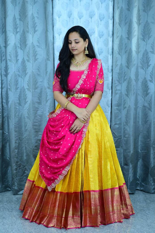 Semi Kanchipattu Zardosi festival Lehangas