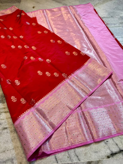 Banarasi katan zari soft fab budget sarees