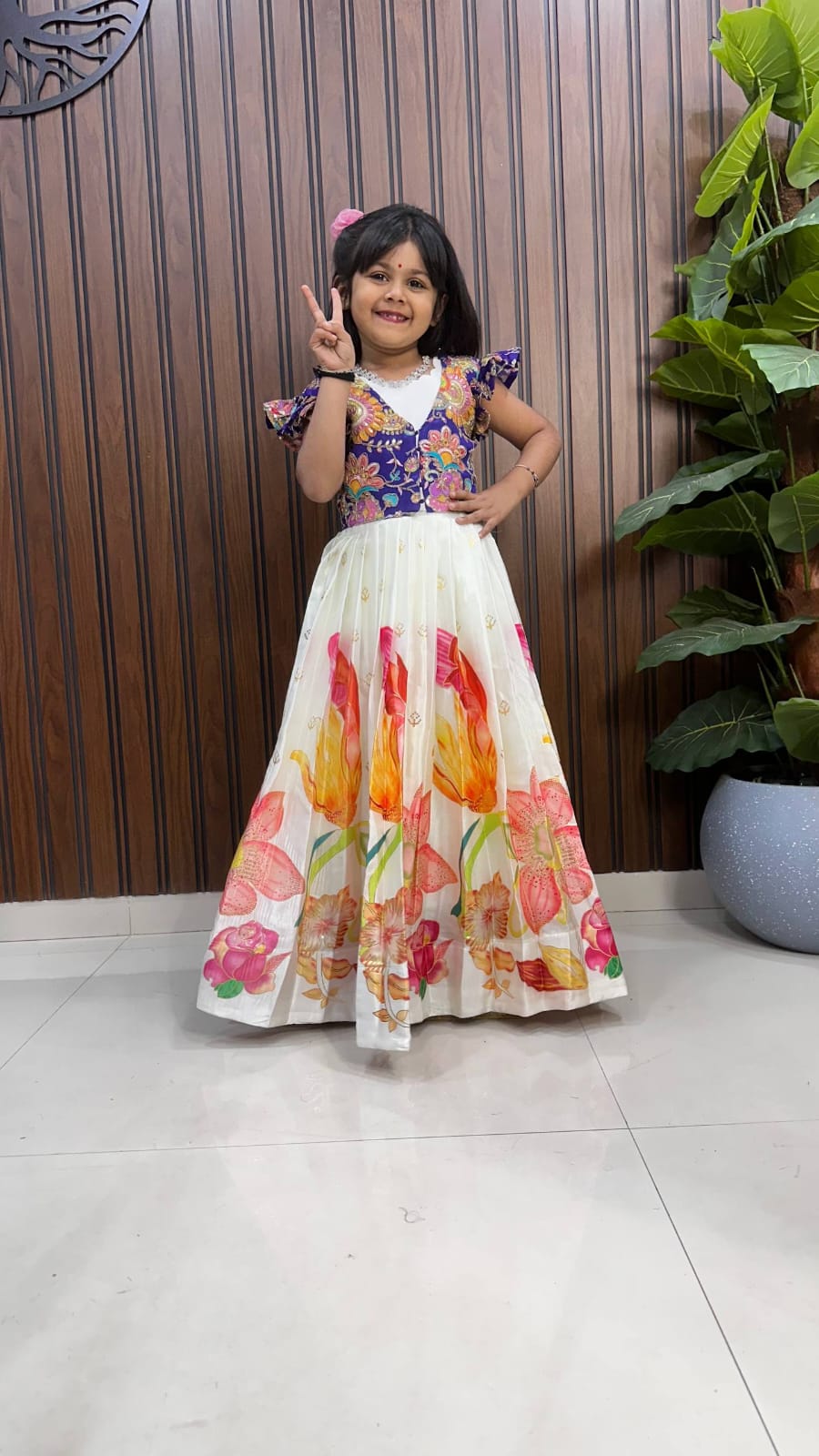 Kids position viscos silk gowns with Coat