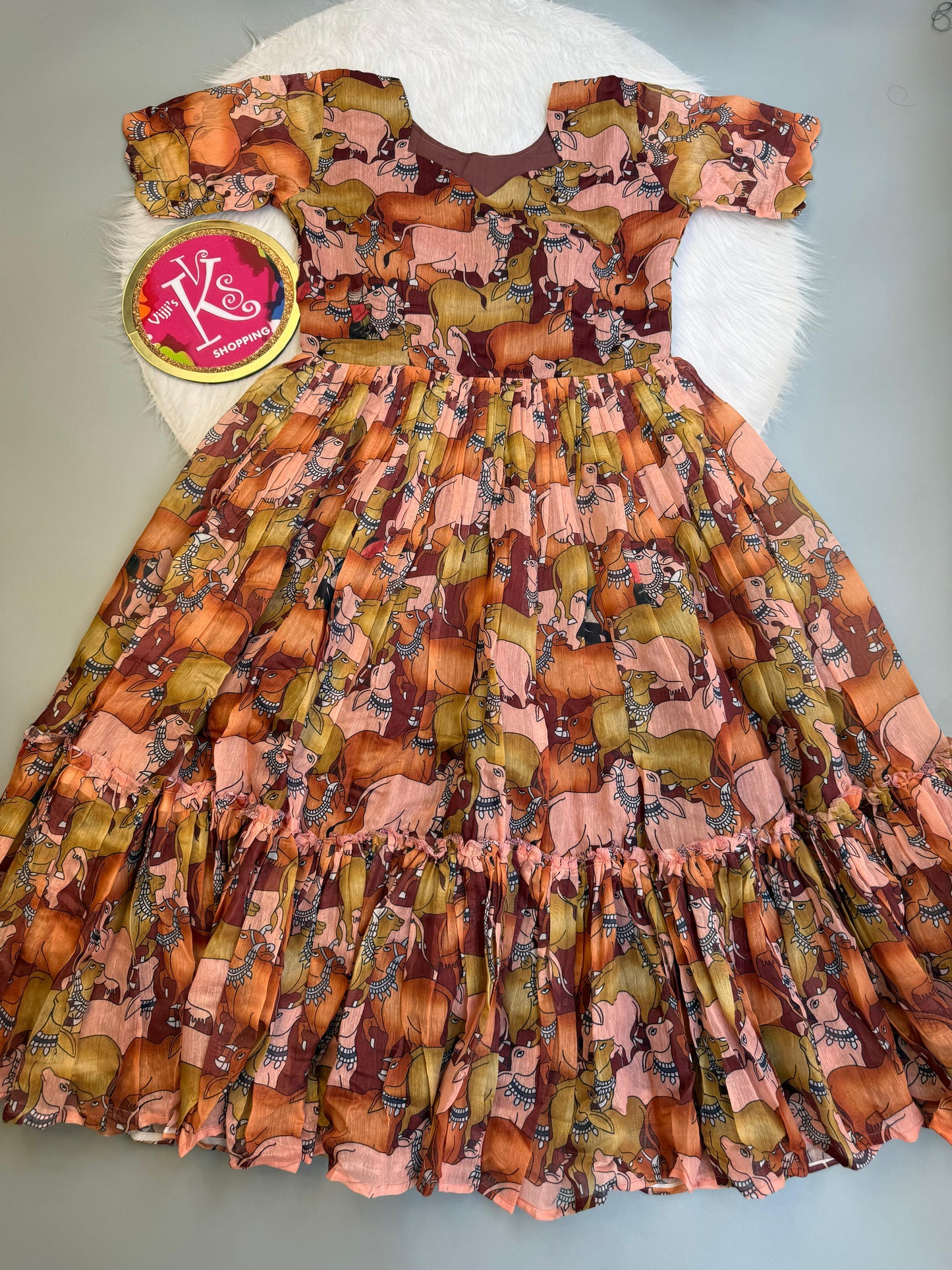 Café Kalamkari Chanderi gowns