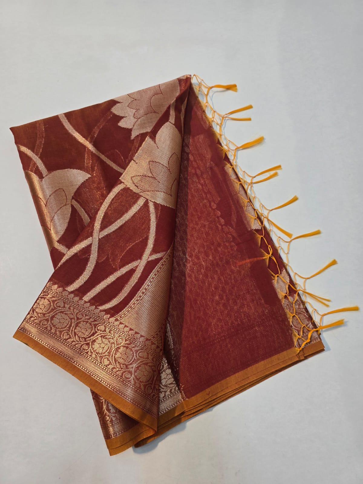 Banarasi mul cotton silk jaal pattern sarees