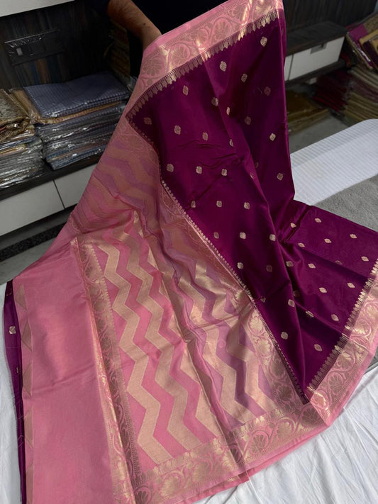 Vintage Raw mango Soft silk Banarasi saree