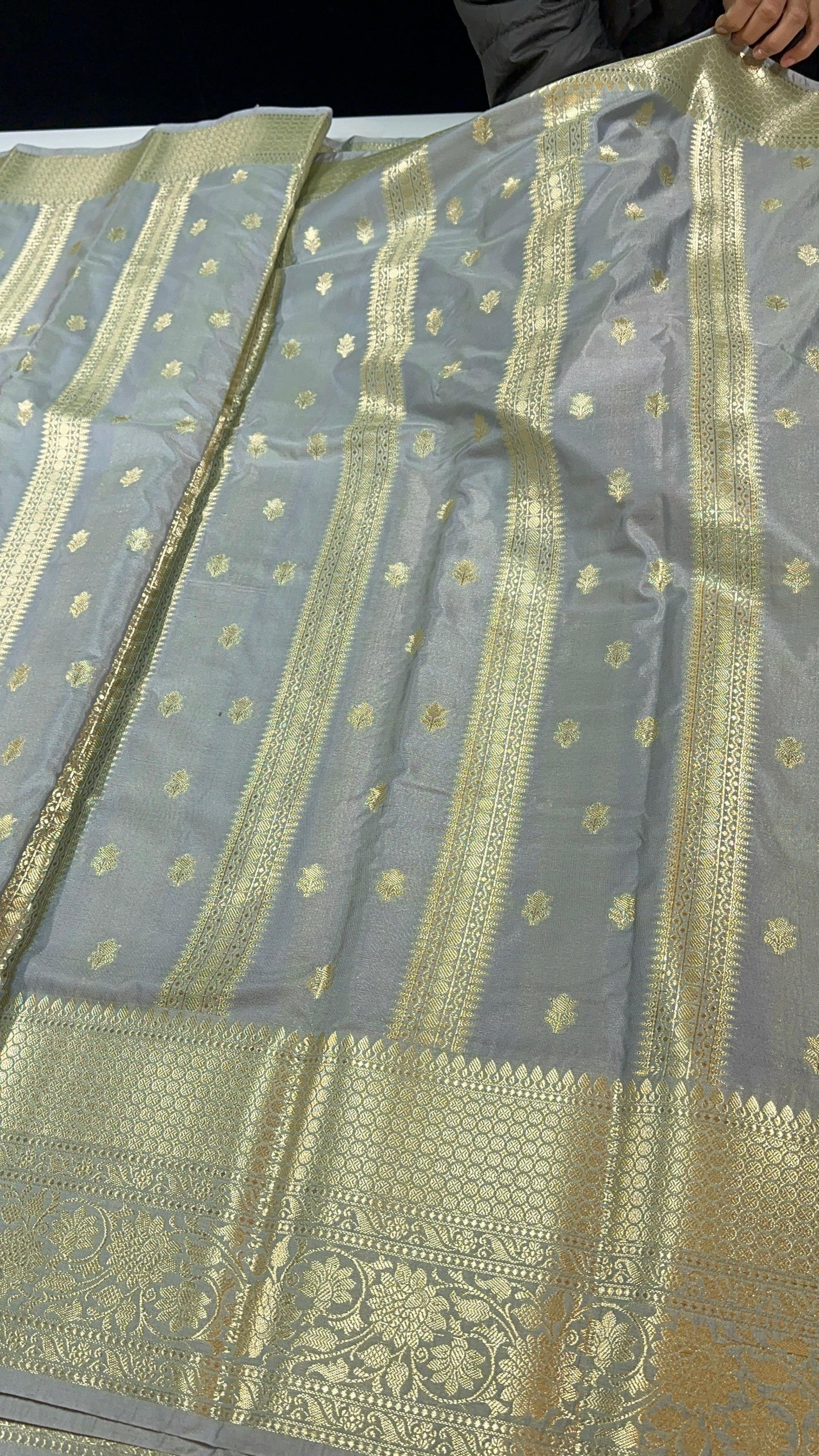 Semi Banarasi’s Katan silk weaving temple sarees