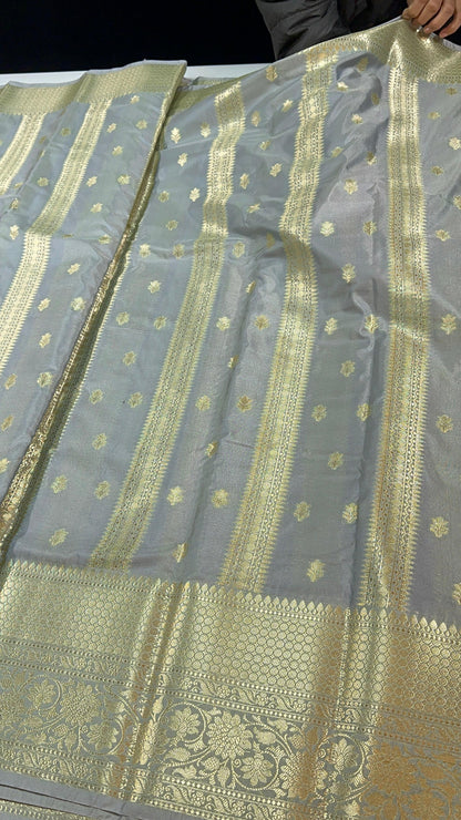 Semi Banarasi’s Katan silk weaving temple sarees