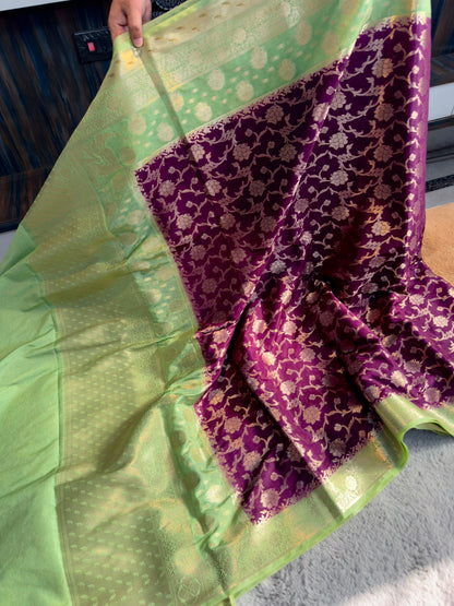 Banarasi dybl dupion soft silk saree