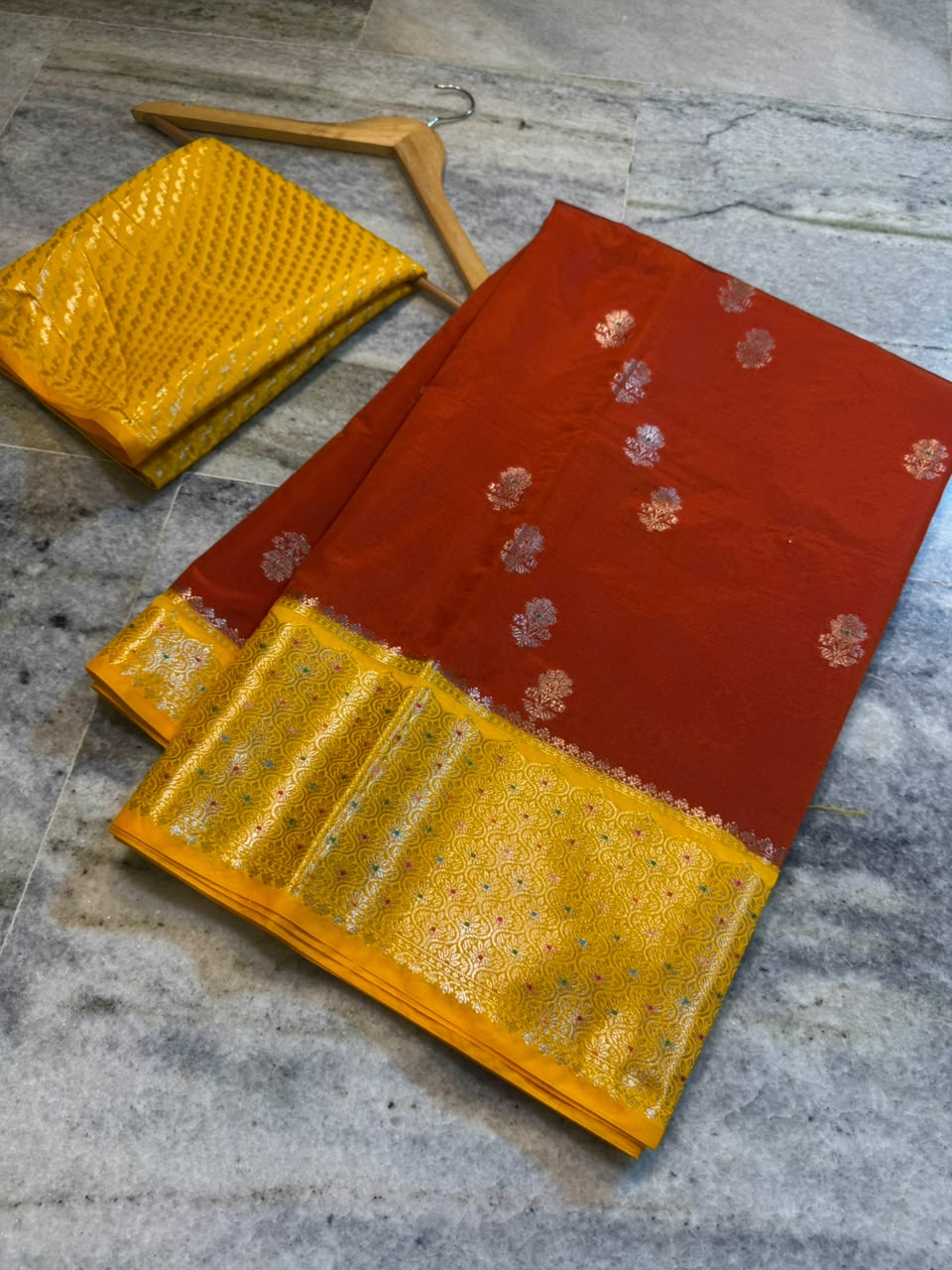 Banarasi katan zari soft fab budget sarees