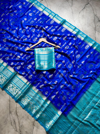 BANARSI HANDLOOM SEMI GEORGETTE Budget saree