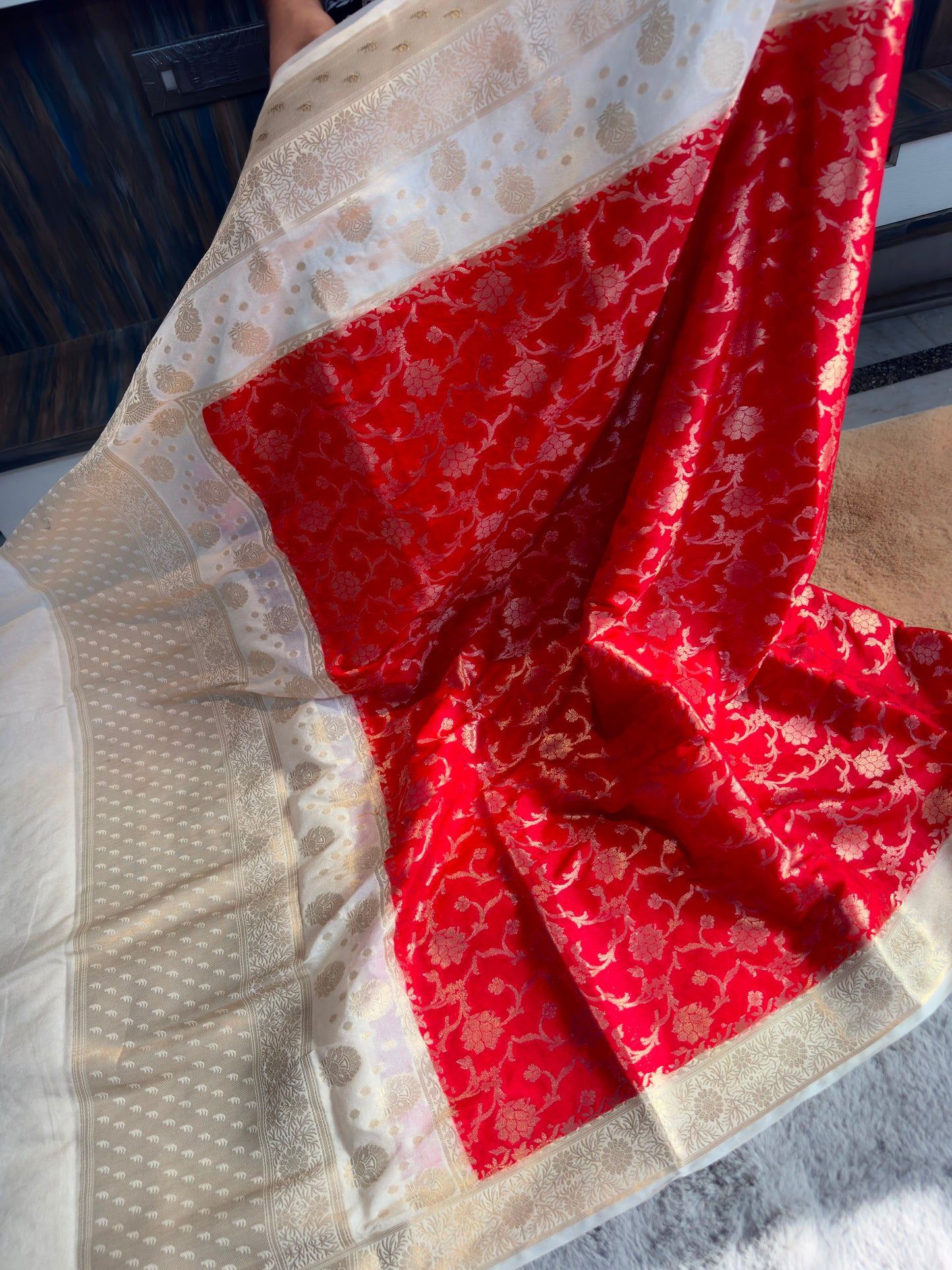 Banarasi dybl dupion soft silk saree