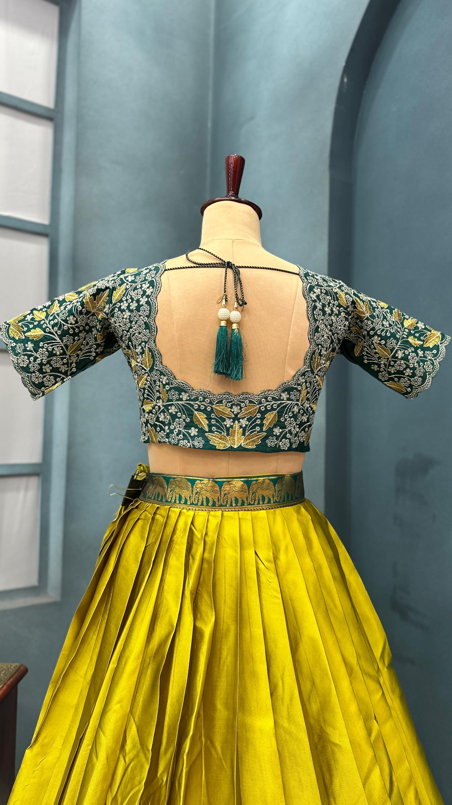 Kanchipattu silk embroidered beautifully lehenga