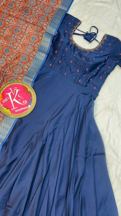Cafe rangoli silk unique gown