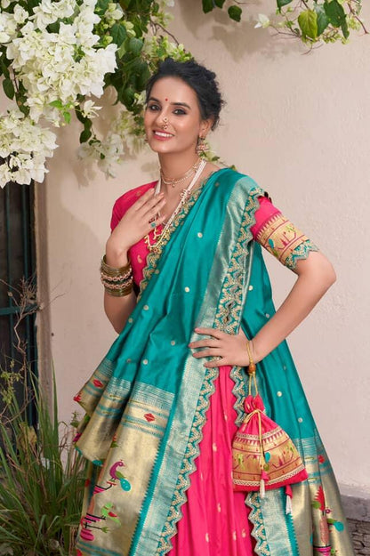 Vichitra Silk Kalmkari print Lehengas