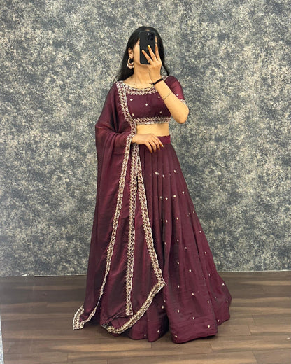 Sankranthi special Tisuue silk Lehengas